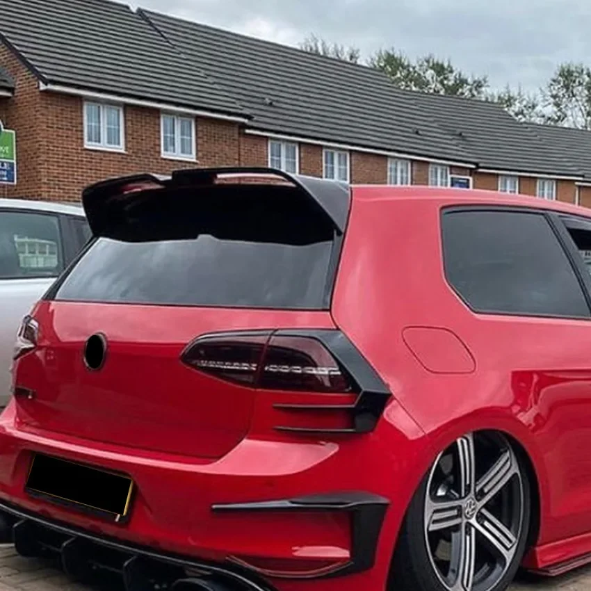 Car Tail Wings Fixed Wind Spoiler Rear Wing Auto Decoration Accessories For VW Golf MK 7 7.5 GTI GTR
