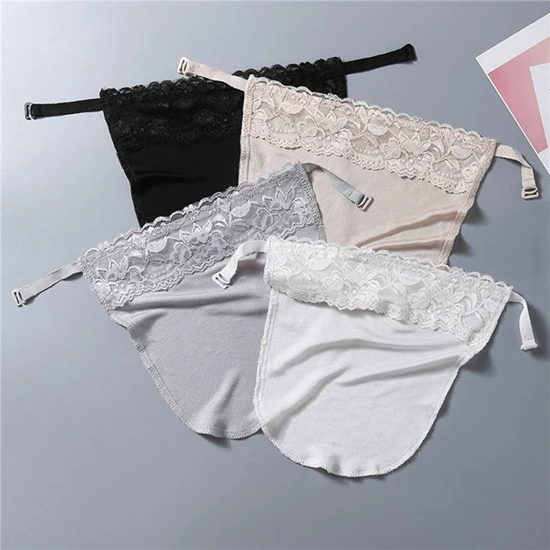 Lace Anti-Glare Tube Top Invisible Double Layer Clip on Bralette Chest Cover Intimates Accessories