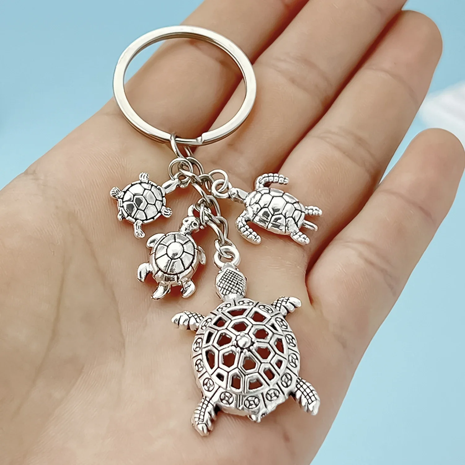 1pc Marine Organism Sea Turtle Keychain For Men Car Bag Key Decoration Accessories Perfect for