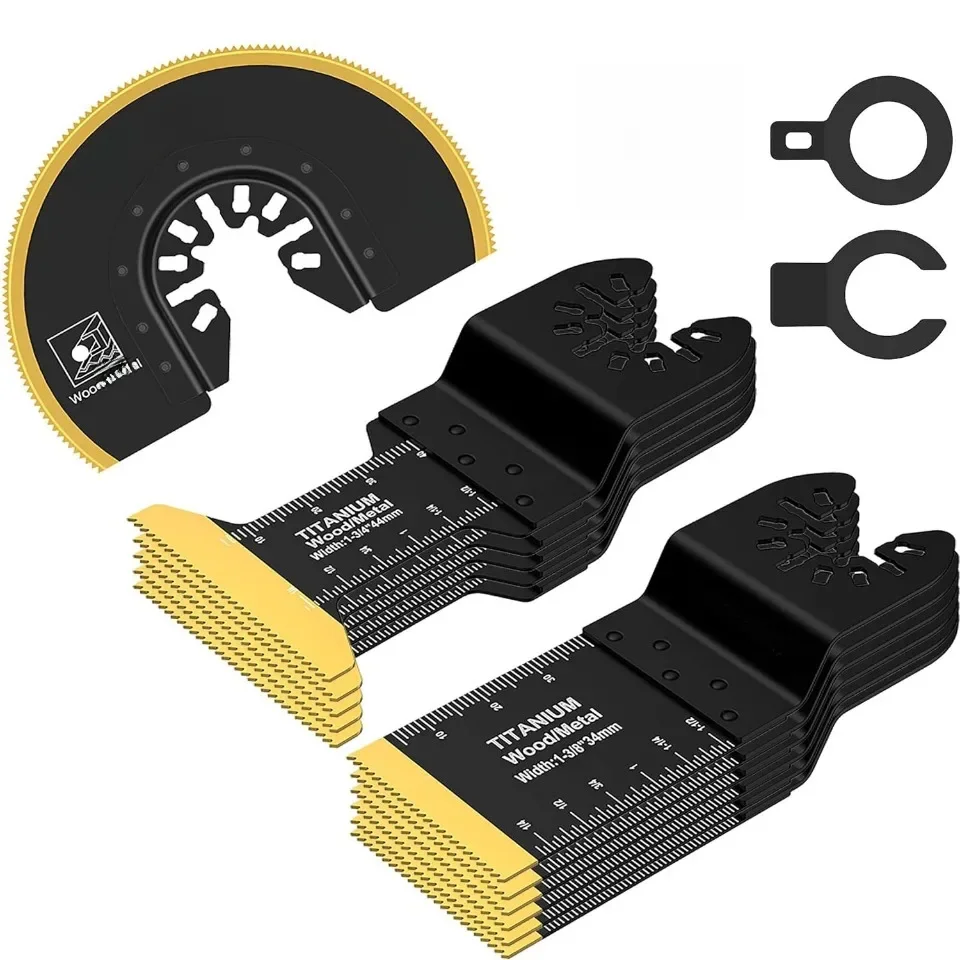 Titanium Oscillating Saw Blades Metal Cutting Multitool Blades for Metal Nails Hard Material Wood