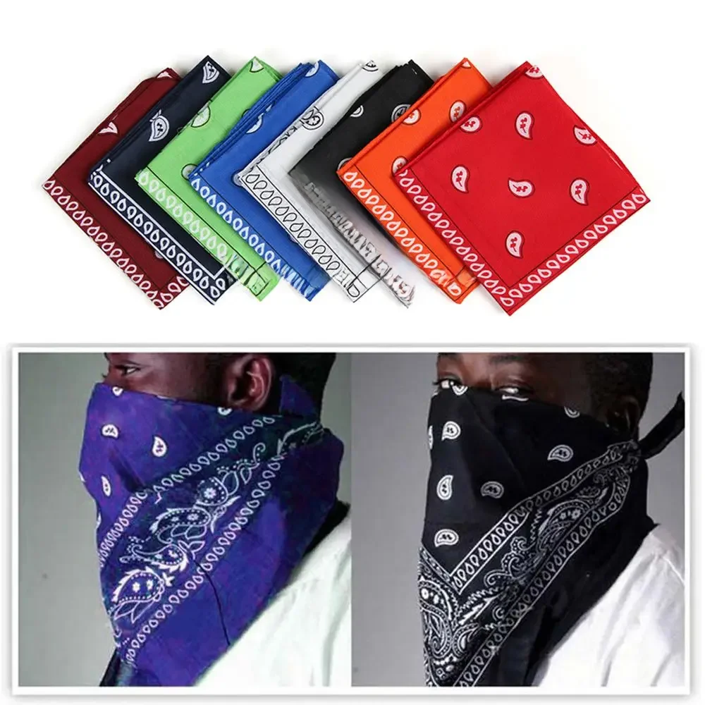Unisex Neck Scarf Handkerchief Paisley Bandana Wristband Printed Square Scarves Hair Band