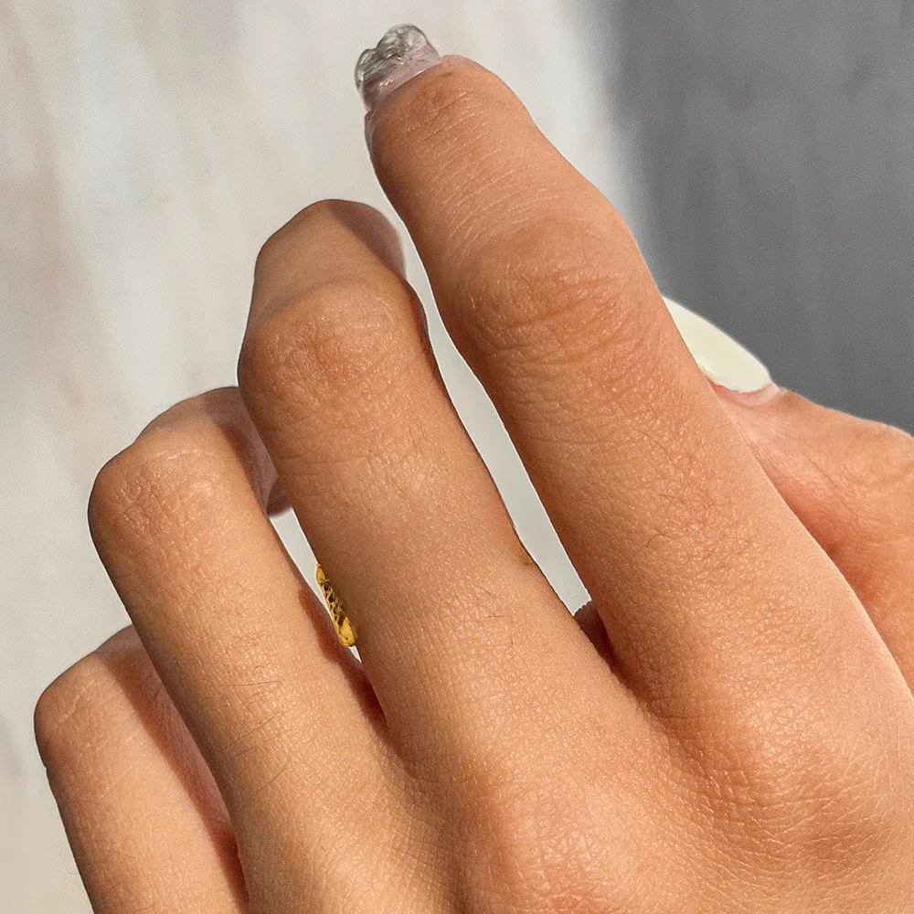 Stainless Steel Rings Fashion Geometrical Hollow Ring Personality Design Adjustable Opening Ring For