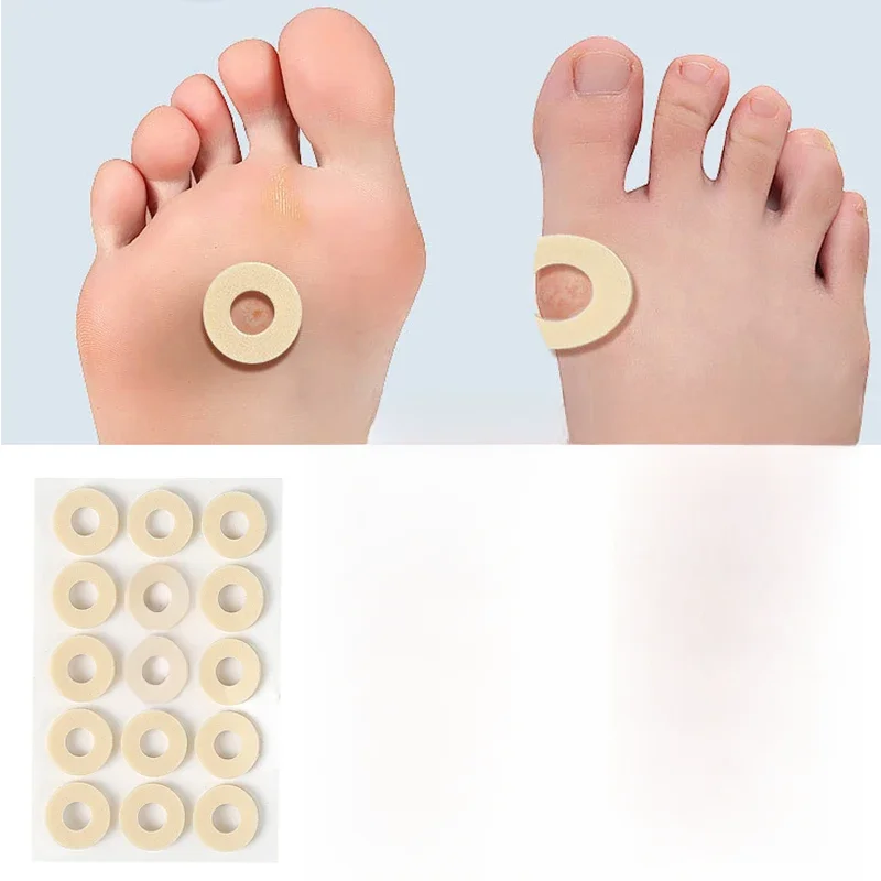 15PCS/Sheet Callus Cushions Shoes Heel Pad Foam Round Toe Foot Corn Bunion Protectors Pads Medical