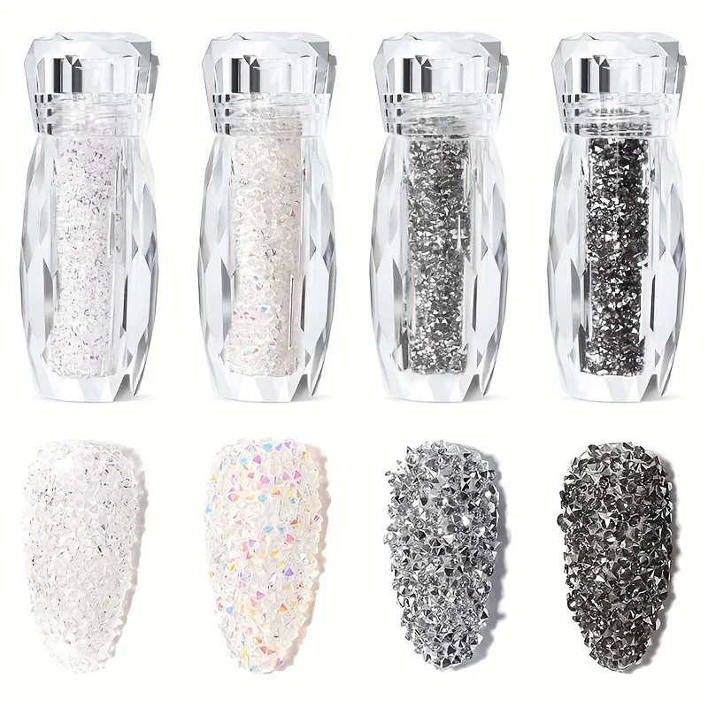 Glitter Caviar Nails Rhinestones Fairy Micro Crystal Beads 3D AB Crystal Nail Art Accessories DIY
