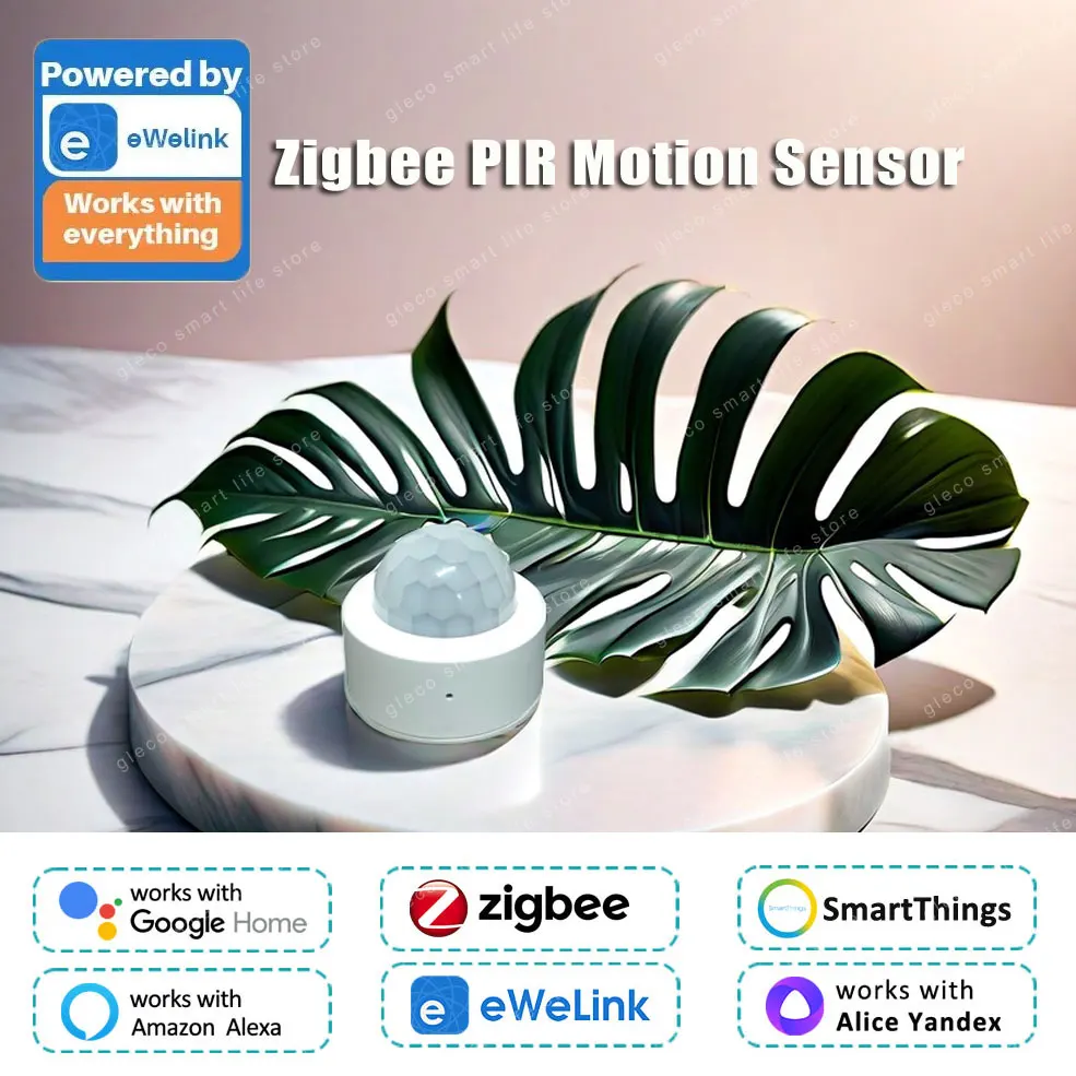 Zigbee PIR Motion Sensor Human Body Movement Wireless Infrared Detector Smart Home Security For Alexa Google Zigbee2mqtt Ewelink