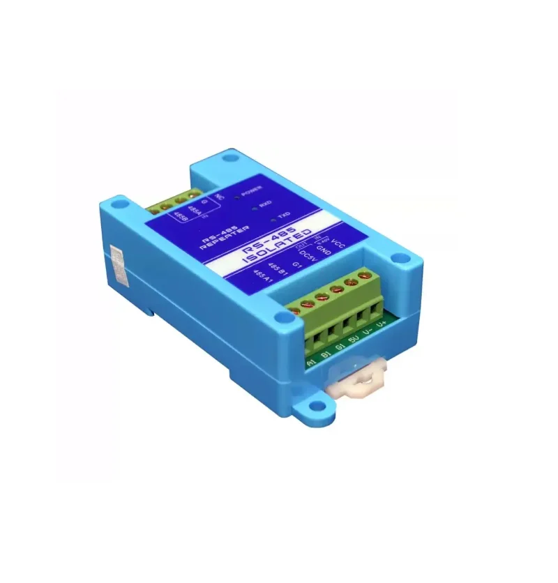 Industrial Grade 3-Terminal Fully Isolated RS485 Repeater Lightning Protection Signal Amplification Anti-interference Extender