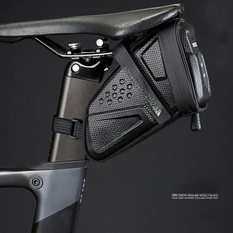 TAKEZERO TZ07 Bicycle Tail Bag Saddle Bag Mountain Bike EVA Hard Shell Road Bike Rear Bag Riding