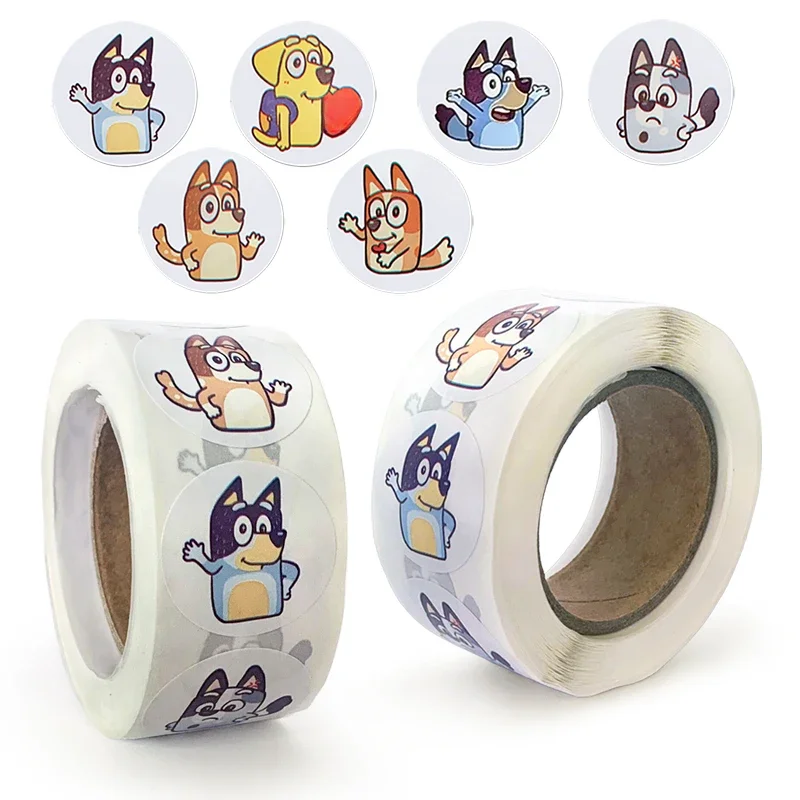 Anime Bluey Sticker Bingo Sticker Dog Sticker Cartoon Decoration Kids Album Diary Envelope Sealing