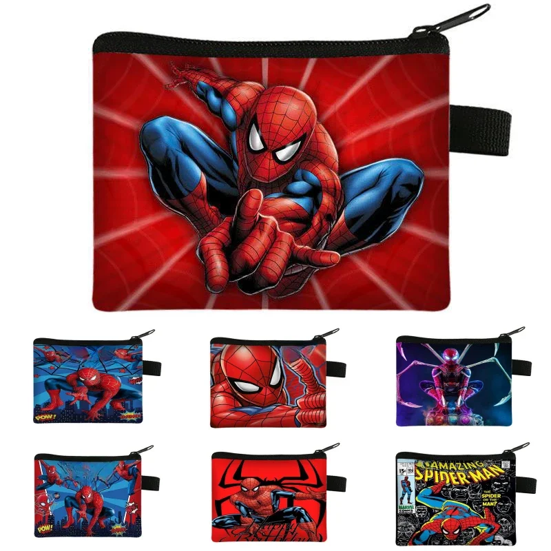 Disney Marvel Spiderman Polyester Action Figure Printing Children's Coin Purse Unisex Storage