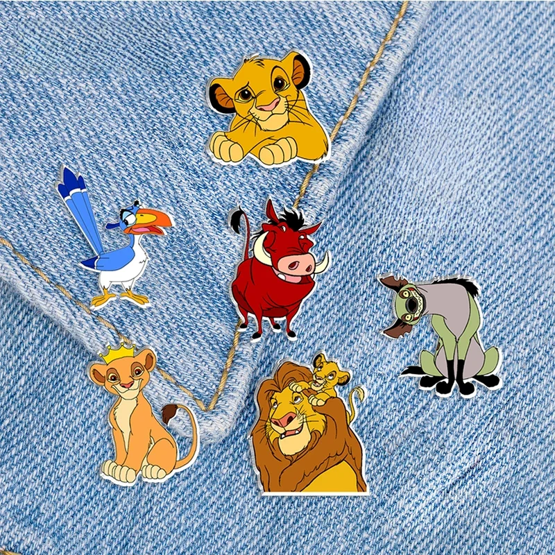 2024 New The Lion King Lapel Pin Simba Acrylic Brooches Handmade Epoxy Jewelry Shirt Bag Badge