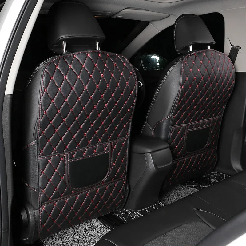 New PU Leather Car Anti-Kick Mats Auto Seat Back Protector Cover For Children Car Back Seat