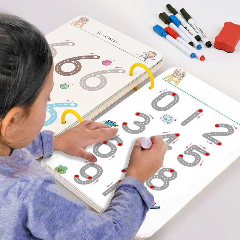 Magical Tracing Workbook Control Training Book Reusable Magic Practice Copybook Children Montessori