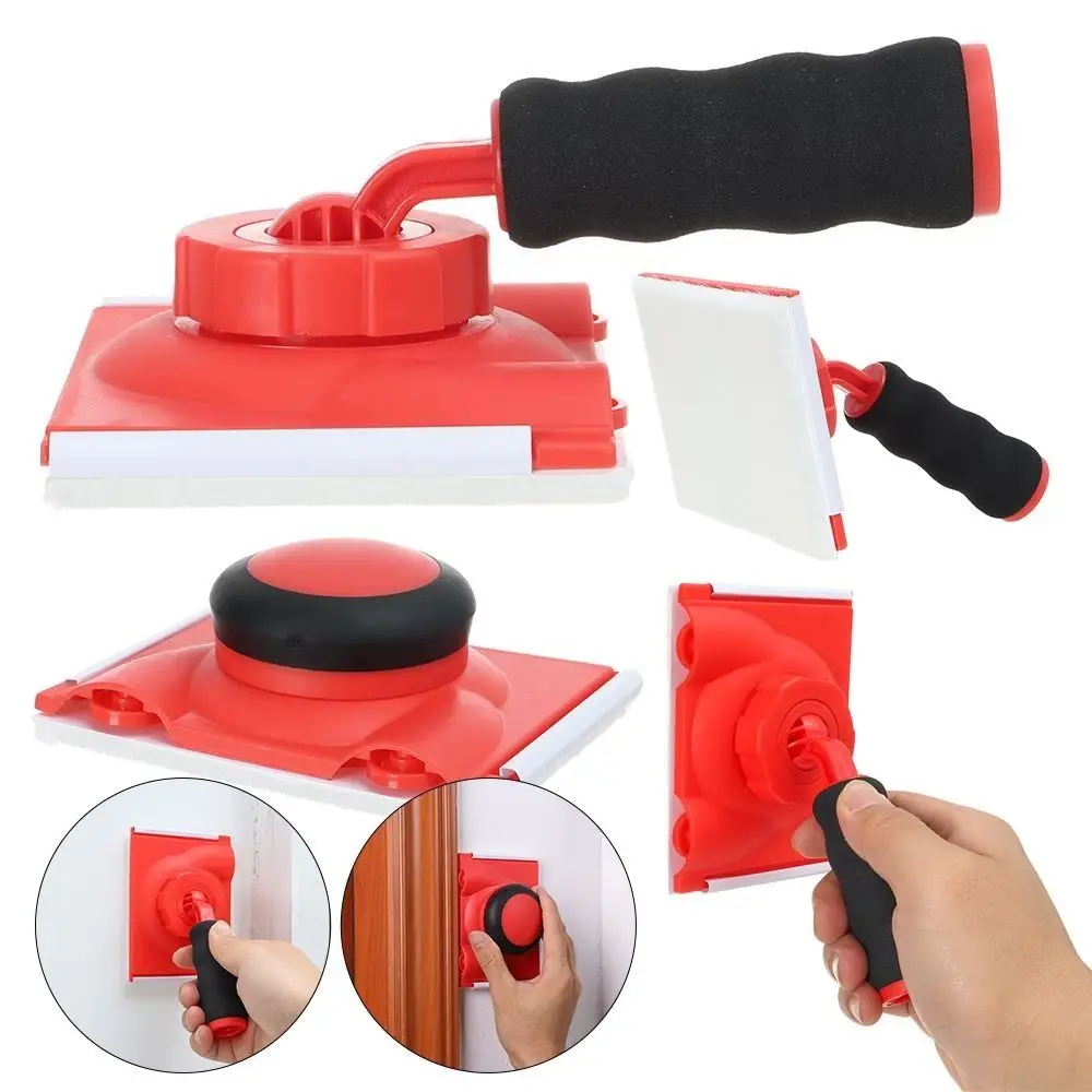 1Pcs Home Decoration Latex Paint Edger Brushes With Rotatable Handle Wall Ceiling Corner Wall Brushes Trimmer Tool