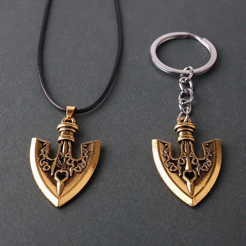 Anime JOJOS BIZARRE ADVENTURE Necklaces Kujo Jotaro Arrow Metal Pendant Chain Choker keychain Charm