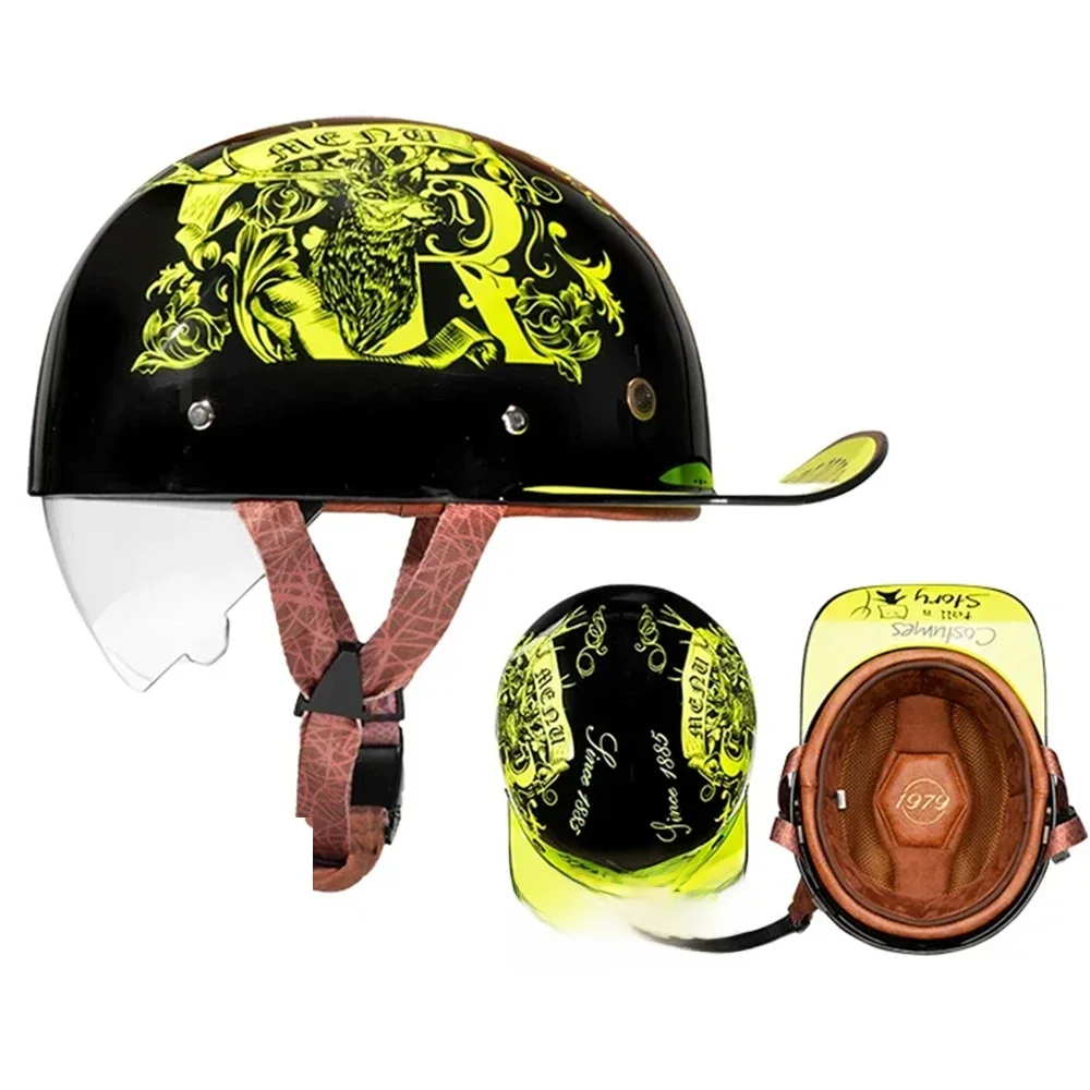 Cycling Helmet Motorcycle ECE DOT Certification Moto Helmet Half Face Men Women Baseball Cap ABS