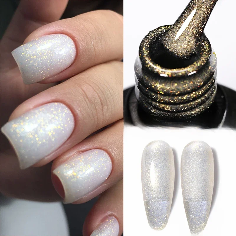 UR SUGAR 7.5ml Gold Silver Glitter Gel Nail Polish Sparkling Sequins Semi Permanent UV Gel Varnish