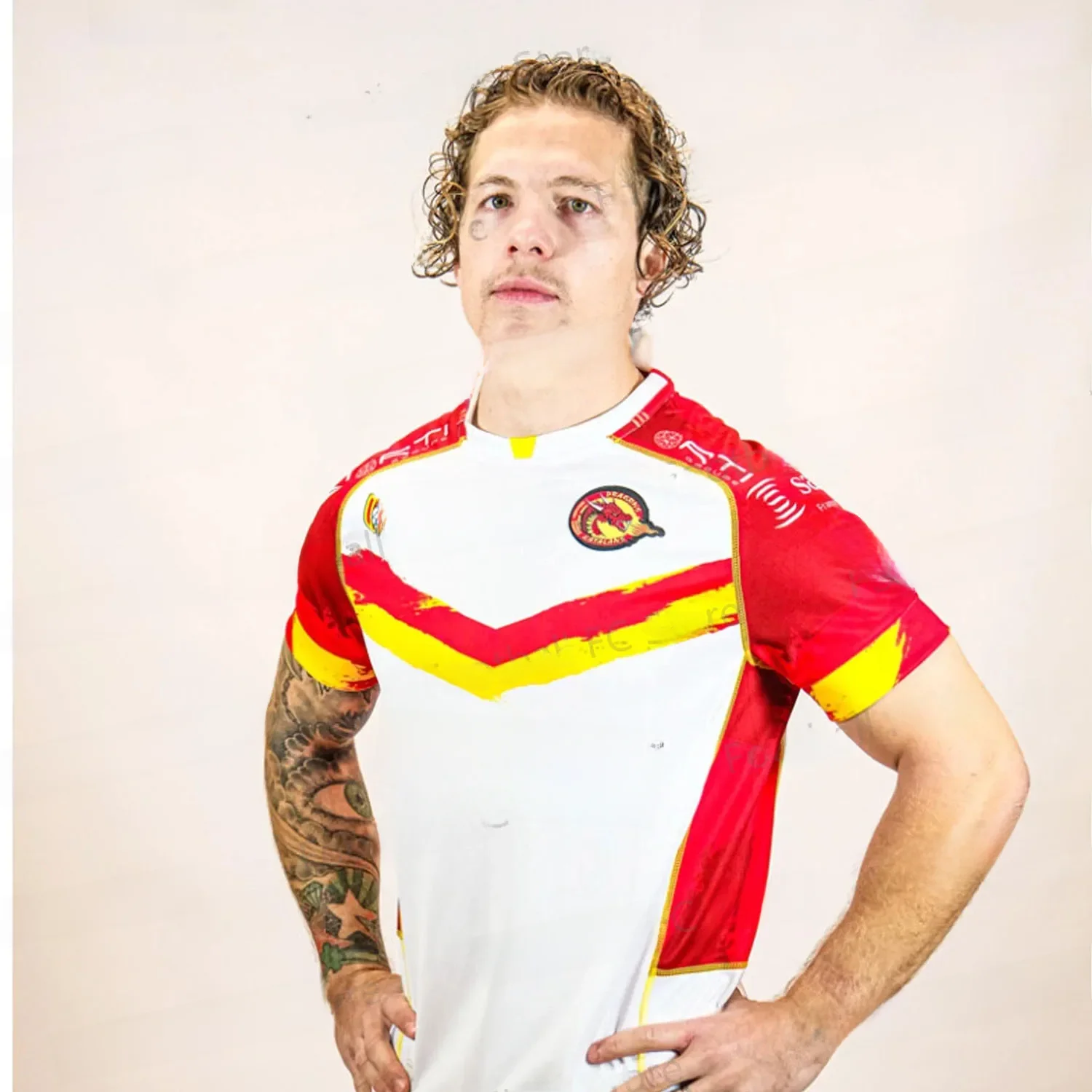 2024 New Arrival Summer France Dragons Catalans SUPER LEAGUE Rugly Adult Training Jersey Kid Uniform