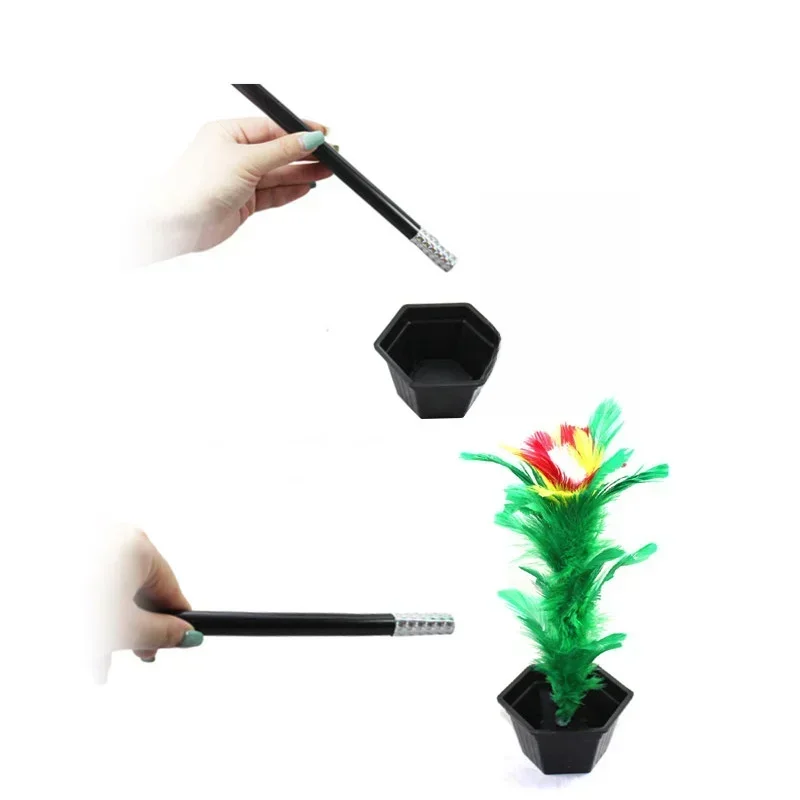 1 Set Magic Wand To Flower Magic Trick Easy Vanishing Magic Tricks Toys for Adults Kids Show Prop