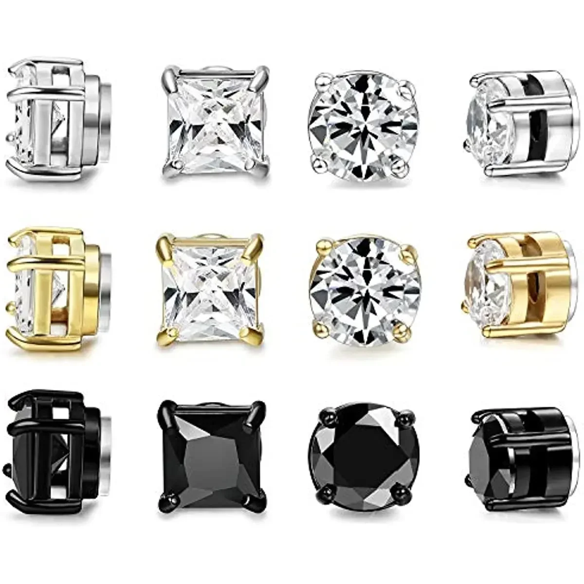 1 pairs Magnetic Ear Clips Stud Earrings Non Piercing Strong Magnet Fake Piercing Women Men Jewelry
