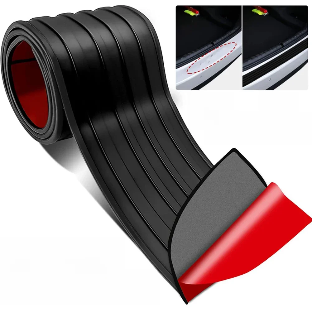 Universal Rubber Mouldings Pad Trim Cover Strip Anti-Scratch Car Rear Bumper Guard Plate Cover Trim