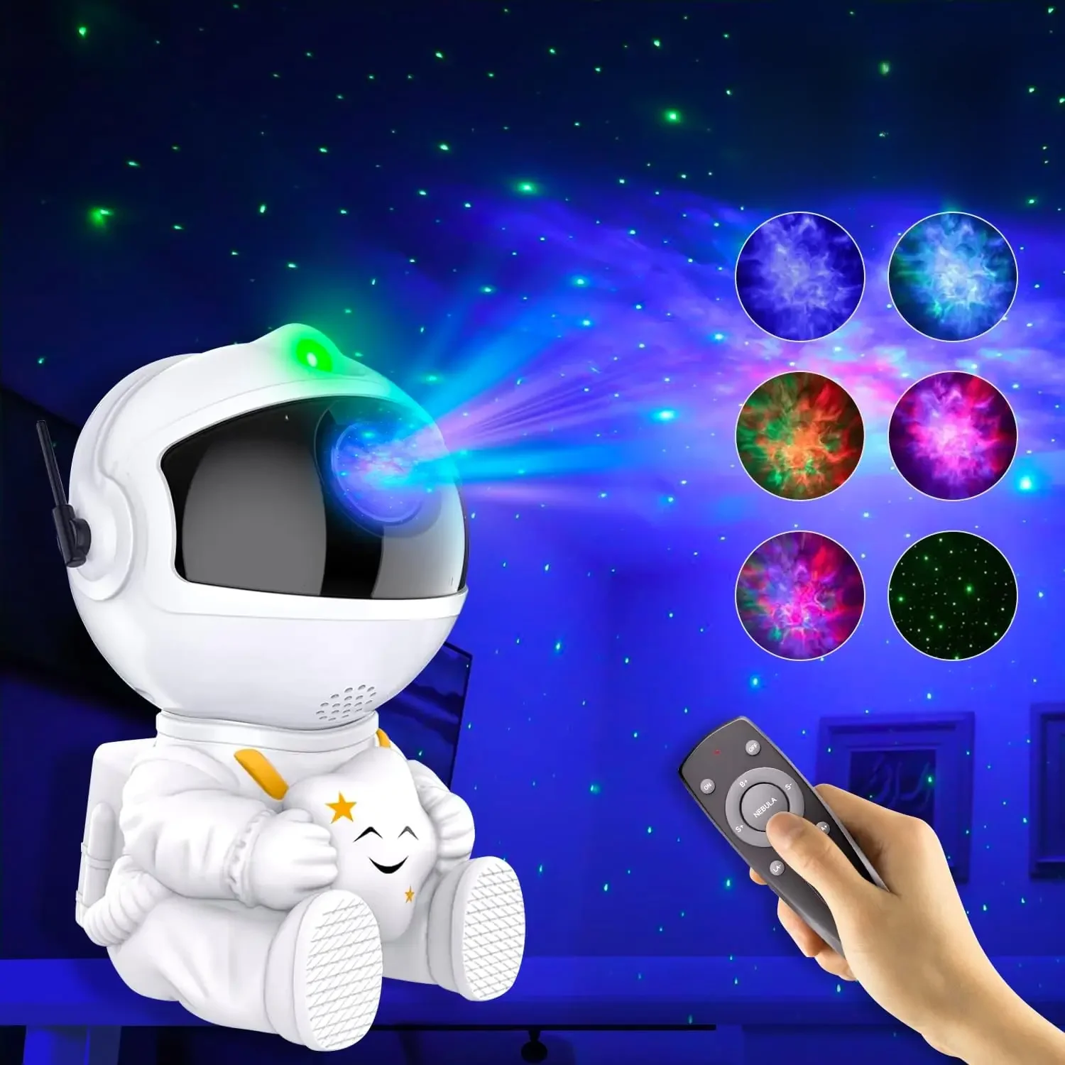 Galaxy Light Projector Gift Kids Adults Astronaut Night Light Bedroom Room Star Ceiling Decoration