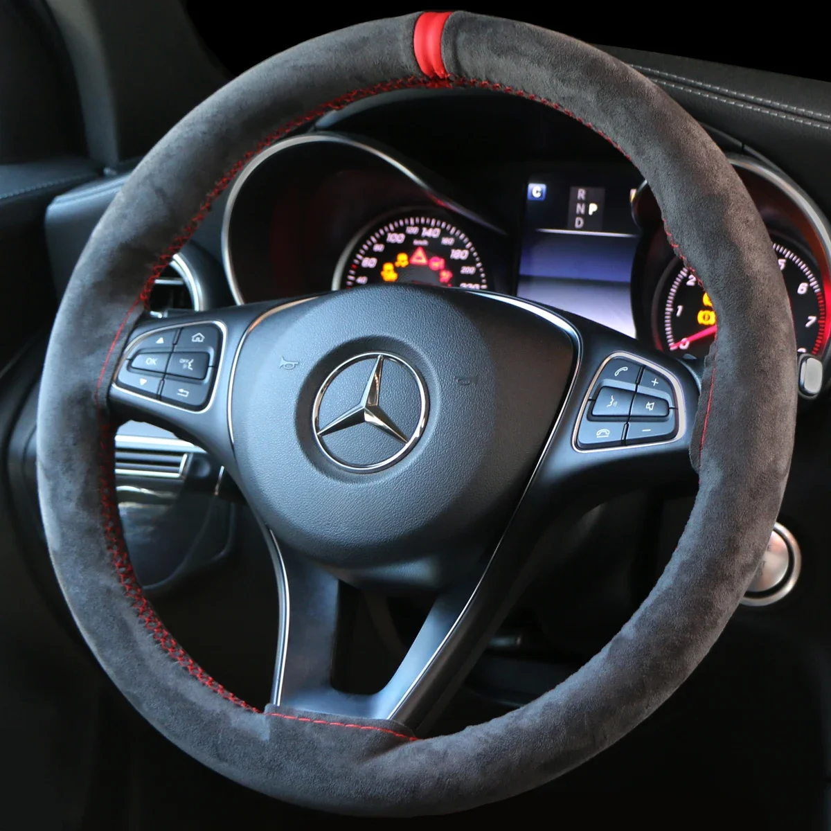 Universal Suede Car Steering Wheel Cover DIY Hand Sewing Soft Leather Braiding Cover For Auto