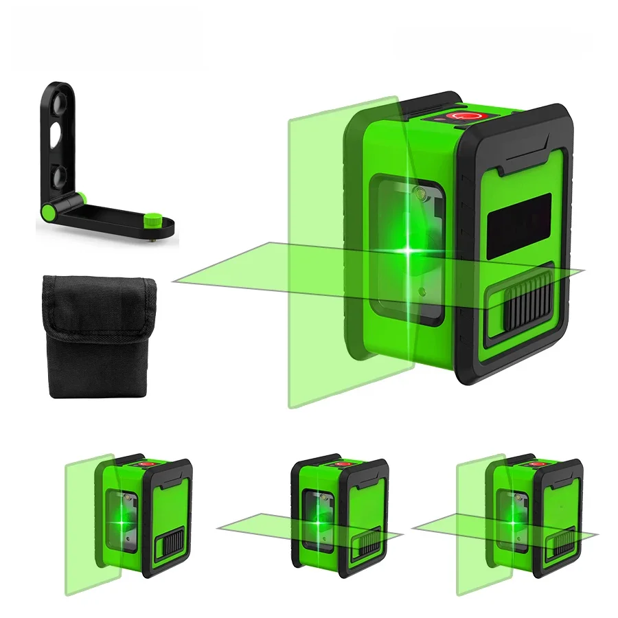 HILDA Laser Level Meter 2-Lines Cross Green Level Laser Horizontal & Vertical Nivel Laser