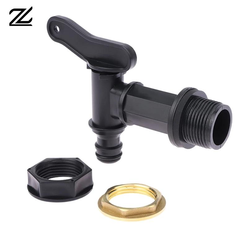 1Pc 3/4" IBC Tank Tap Adapter Coarse Thread Garden Water Tanks Faucet For 3/4" Hoses Replacement Connector Valves
