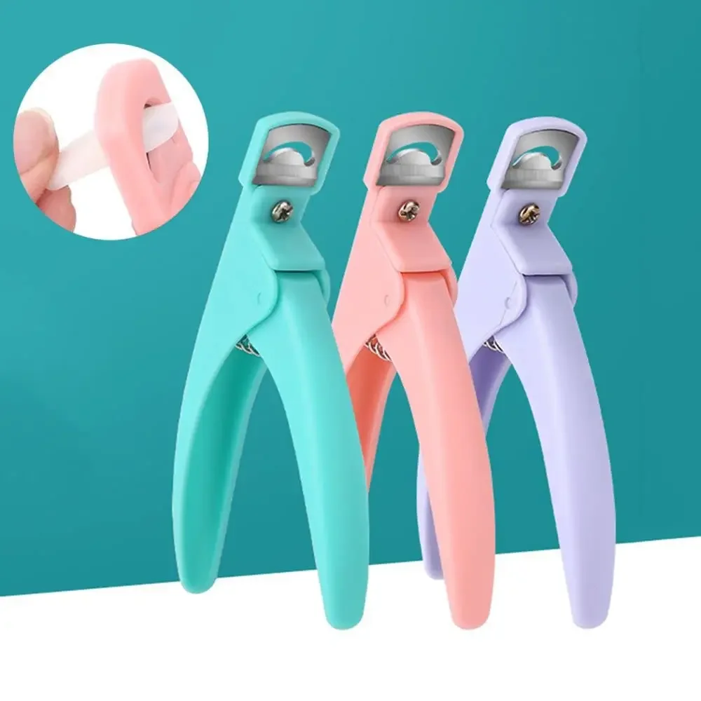 Professional Nail Art Clipper Special Type U Word False Tips Edge Cutters Colorful Guillotine Cut