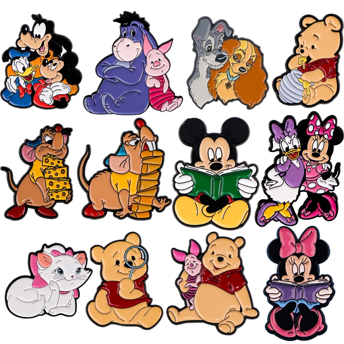 Kawaii Cartoon Series Enamel Pin Lapel Pins for Backpacks Brooches Iron Badges Fashion Brooch for