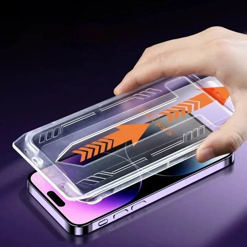2PCS HD Screen Protector For iPhone 15ProMax 14Pro 16 Anti Scratch  Install Box For iPhone 14ProMax