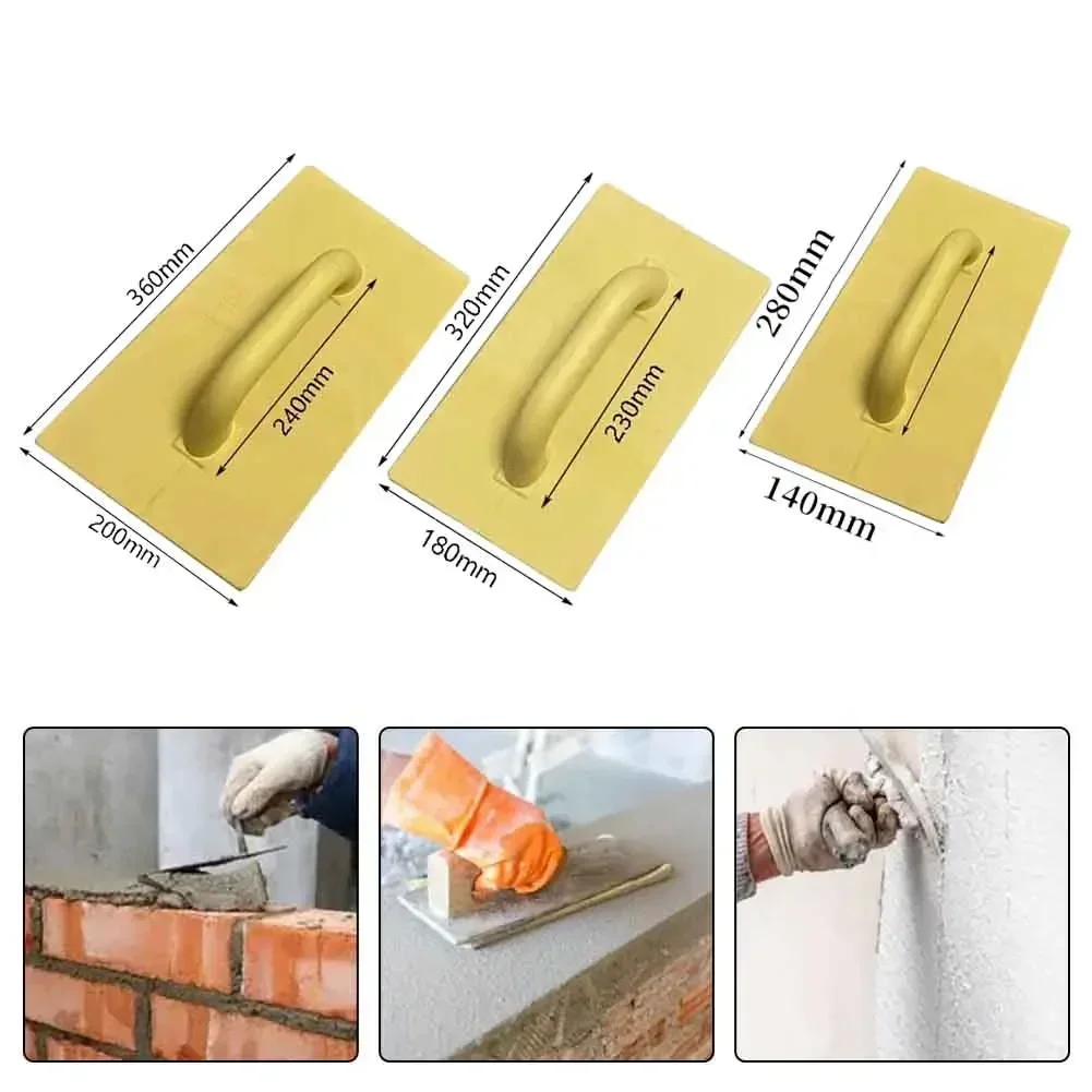 1pcs Plastic Flat Finishing Bricklaying Trowel Concrete Cement Drywall Plastering Construction Professional Hand Tools