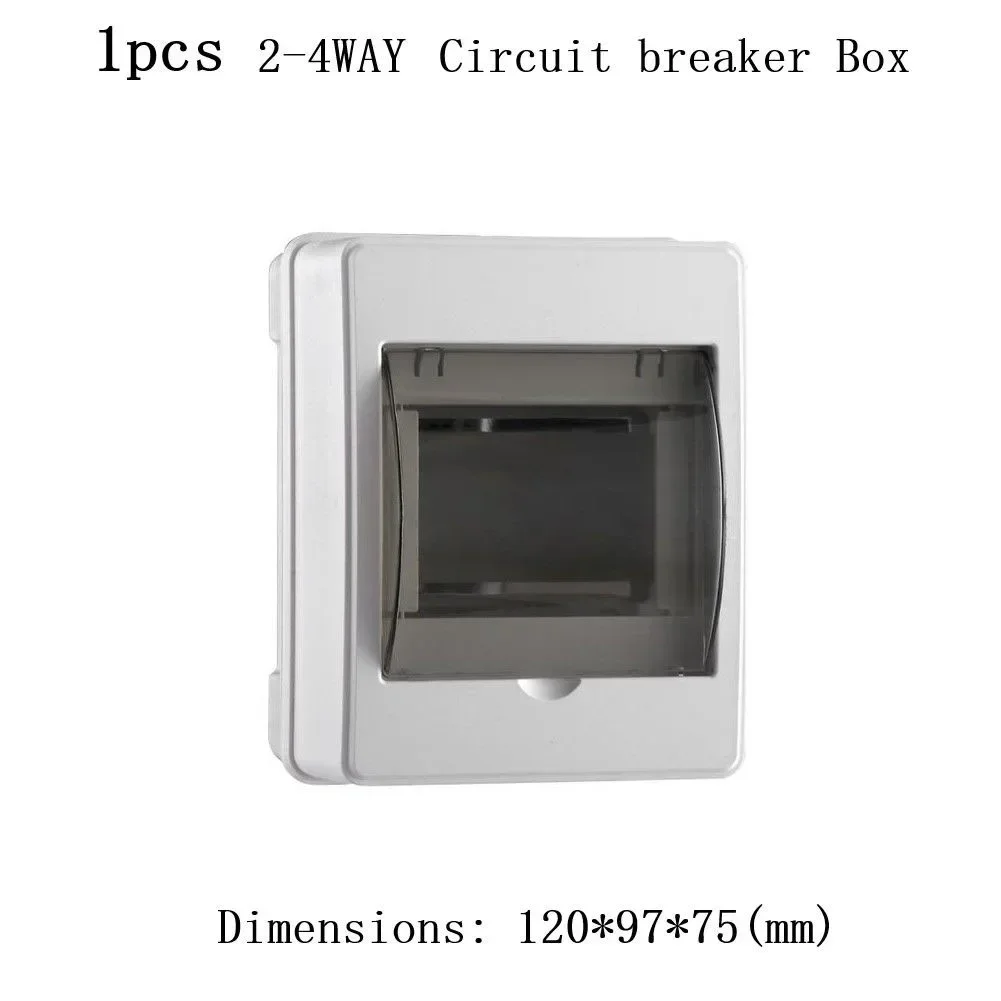2-4way Distribution Protective Boxes Outdoor Indoor Circuit Breaker Waterproof MCB ABS Junction Boxes Power Tools Accessories
