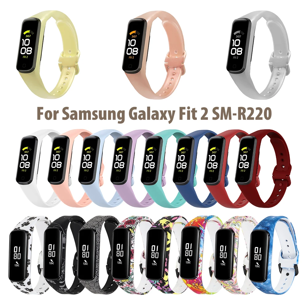 Silicone Watch Replacement Band For Samsung Galaxy Fit 2 SM-R220 Smart Watch Wrist Strap Correa For