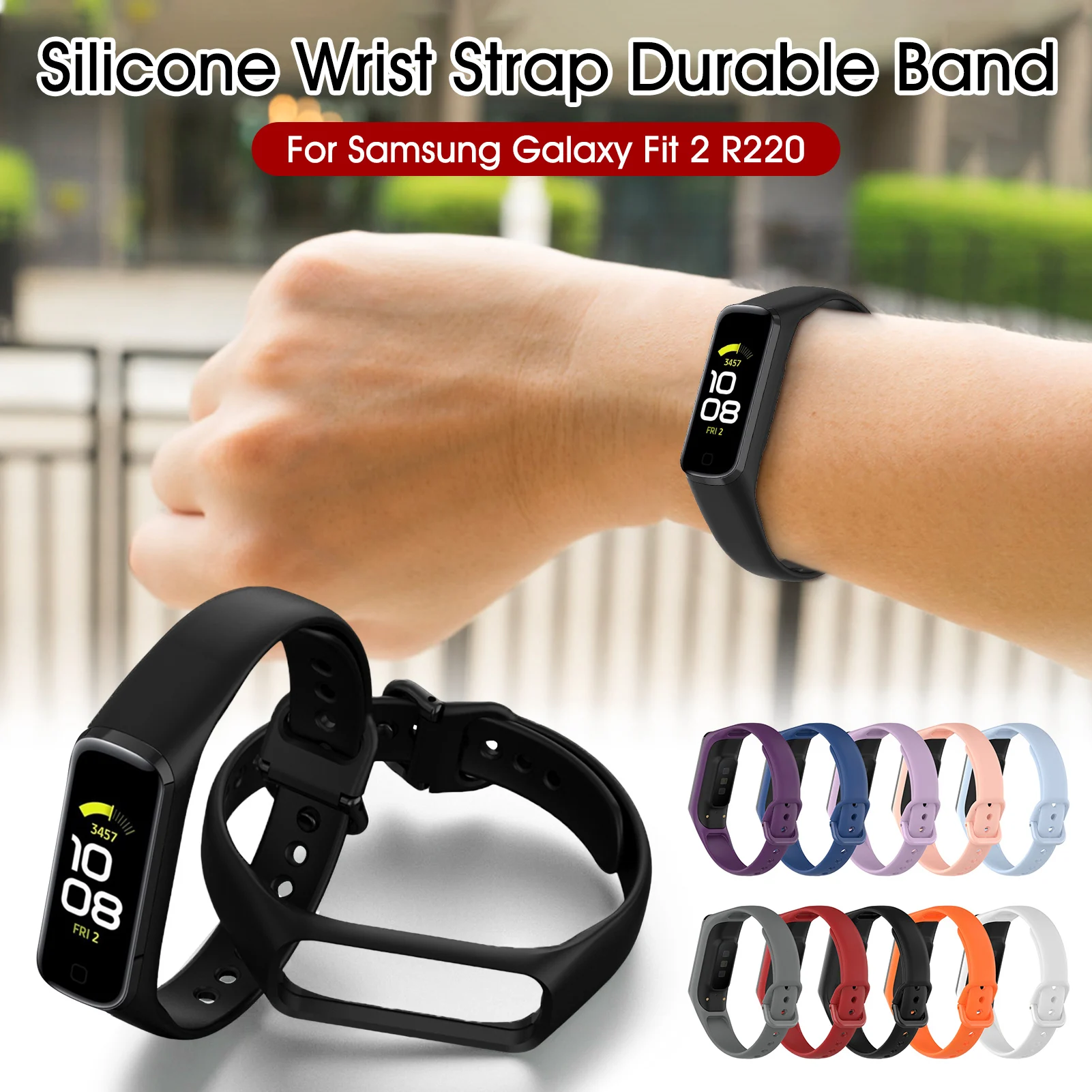 Silicone Band for Samsung Galaxy Fit 2 SM-R220 Smart Watch Wristband Bracelet Replacement For Galaxy
