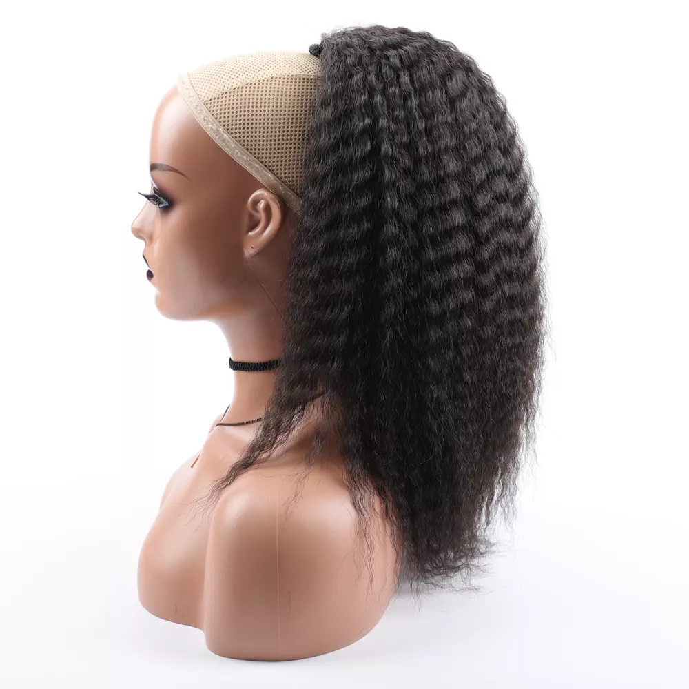 Fake Synthetic Drawstring Ponytail Elastic Hair Extension For Women Kinky Curly Ponytail Synthetic