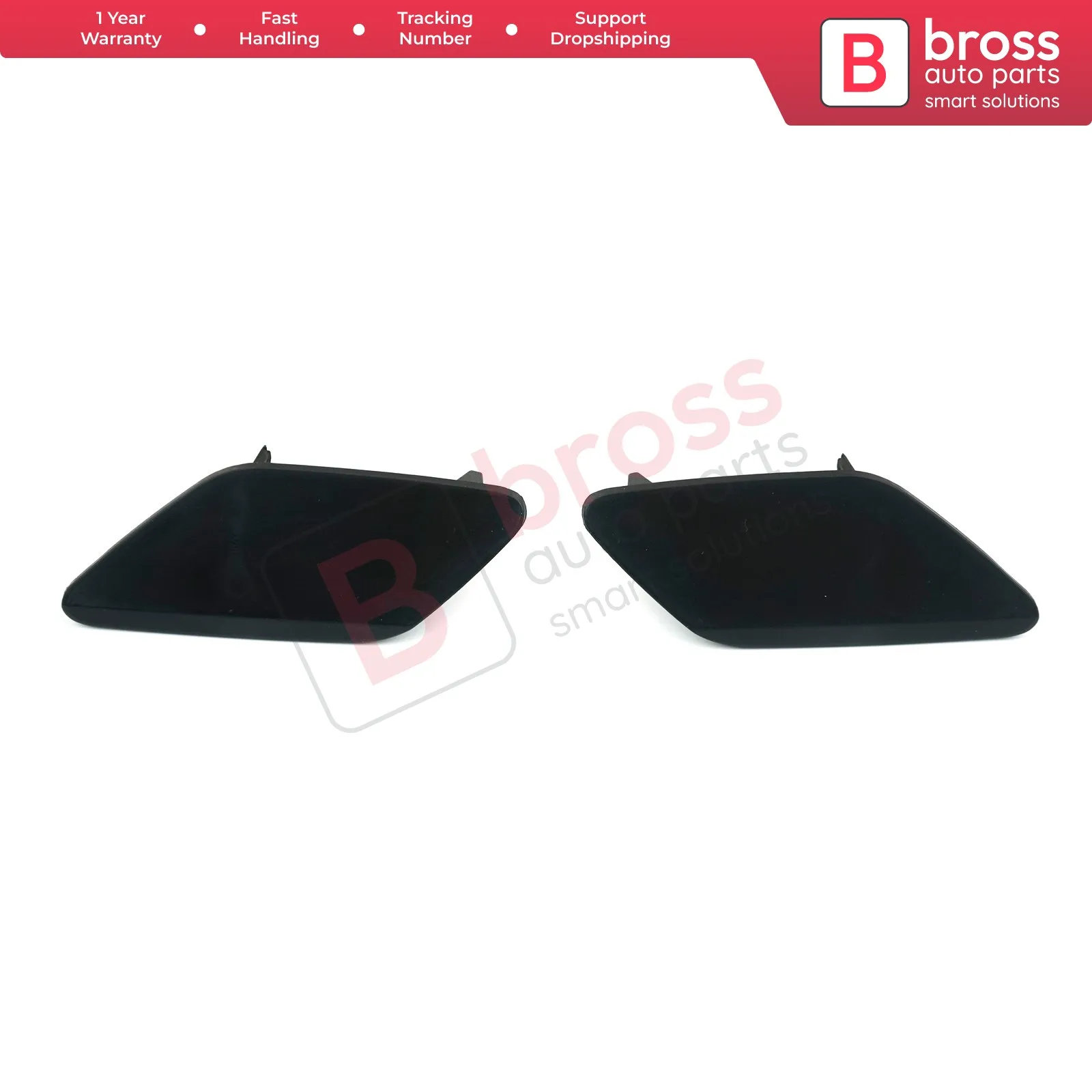 BSP1017 Front Bumper Headlight Washer Cover Cap Set Left Right 1K8807937 1K8807938 for VW Scirocco