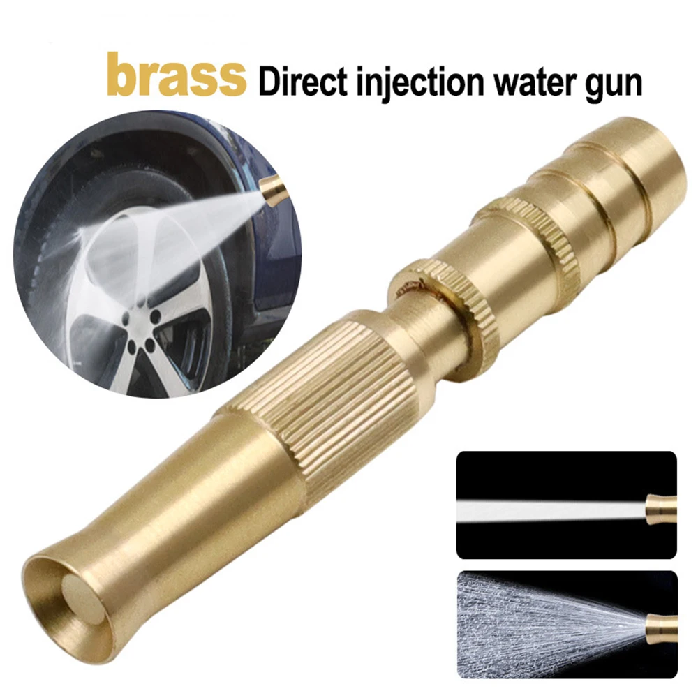 Gardening Irrigation Spray Gun Brass Misting Spray Nozzle Garden Hose Sprinkler System Car Wash Lawn