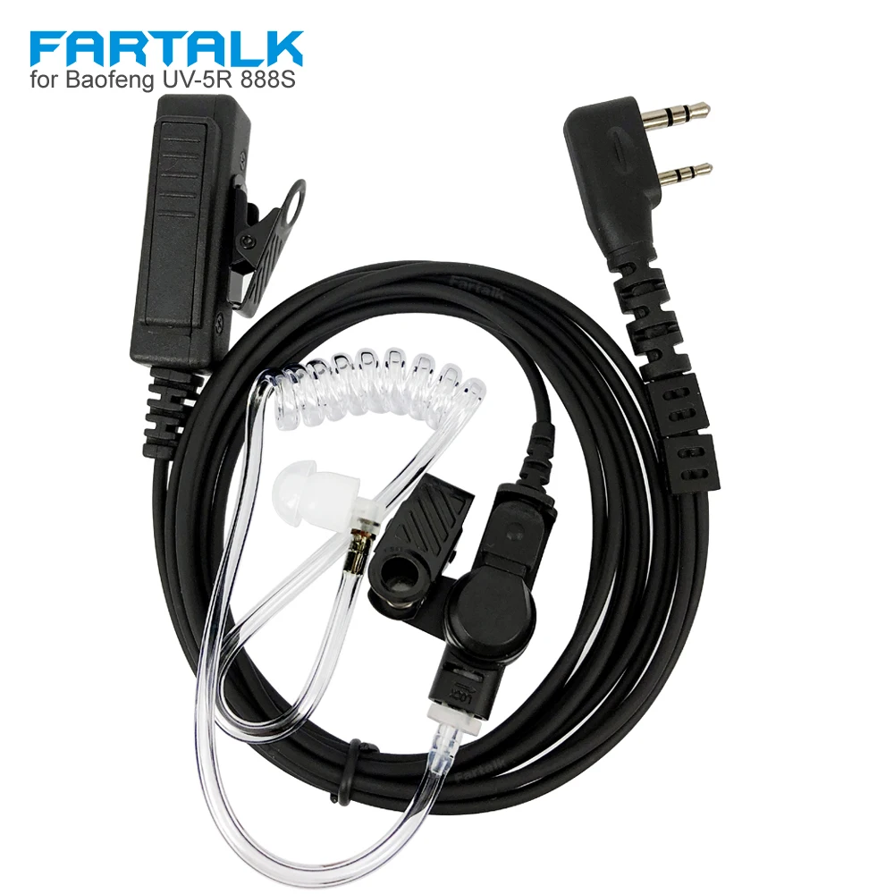 Acoustic Tube Earpiece Headset Mic for Baofeng UV-5R BF-888S UV-10R Kenwood TK3207 PUXING PX-777