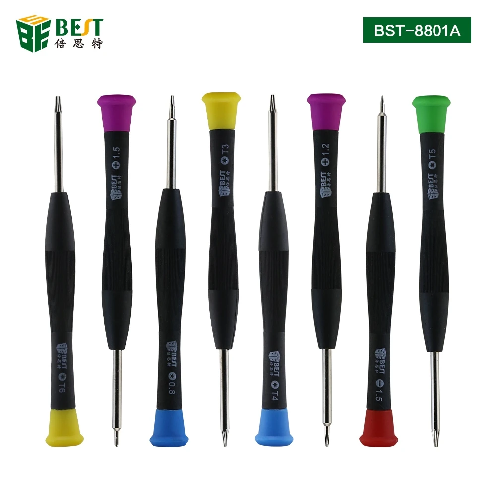 8 in 1 Precision Screwdriver Set P5 Pentalobe 1.5 Flat 1.5 Cross 0.6 Y Tip for MacBook Mobile Phone
