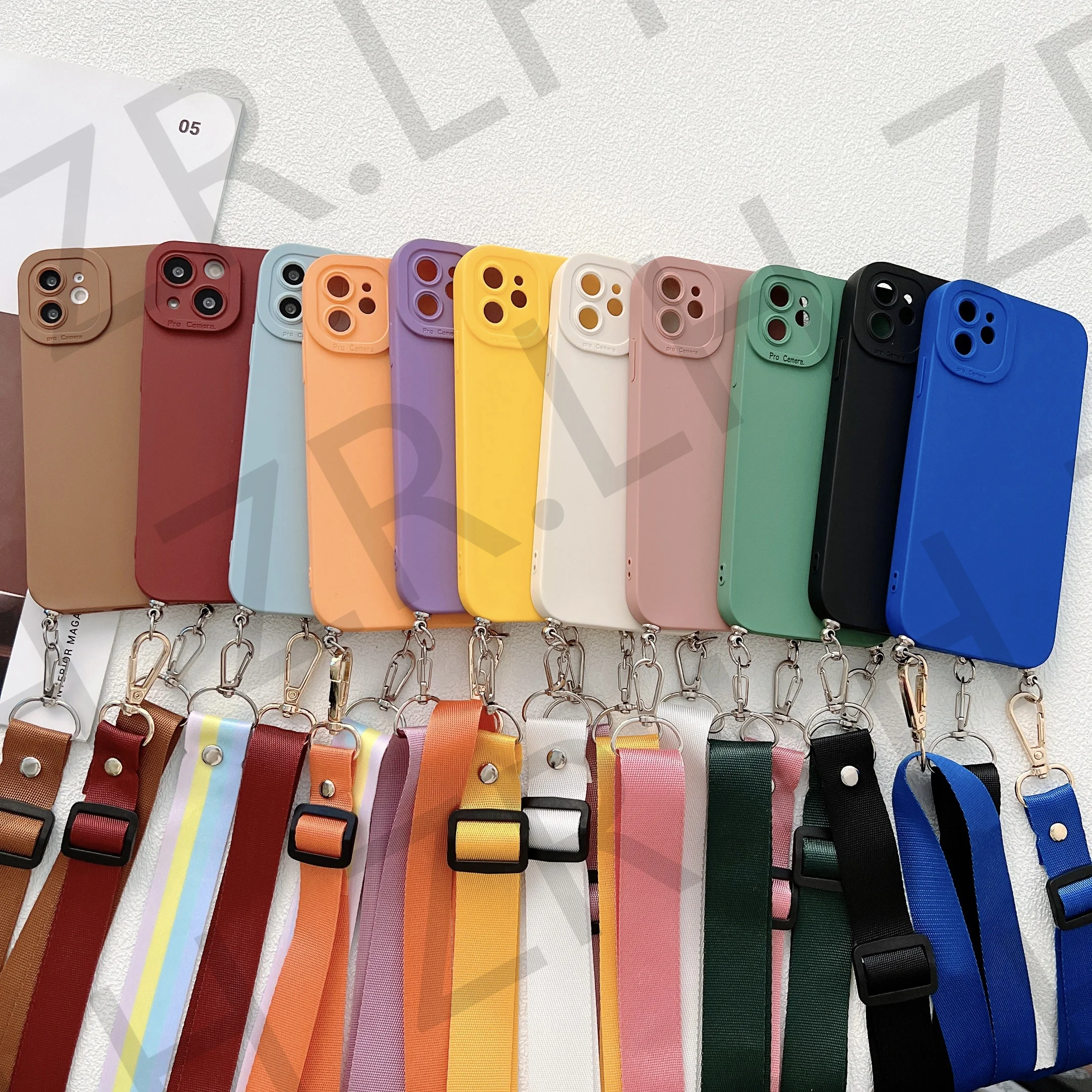 Crossbody Necklace Lanyard Strap Chain Phone Case For iPhone 15 14 13 11 12 Pro Max XS X 7 8 Plus XR