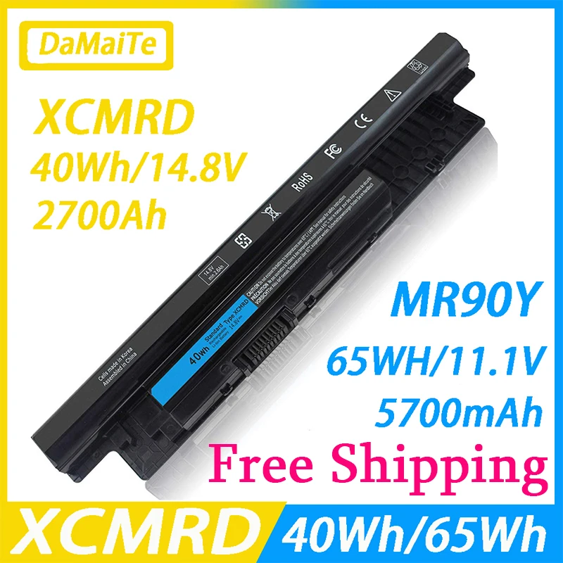 40Wh XCMRD 65WH MR90Y Laptop Battery for Dell Inspiron 3421 3437 3442 3443 3521 3721 3737 5421 5437