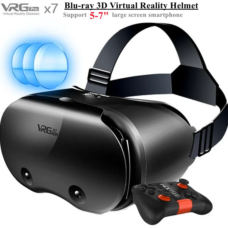 Original VRG X7 VR Virtual Reality VR Glasses Box Google Cardboard VR Headset Helmet 3D GLASSES for