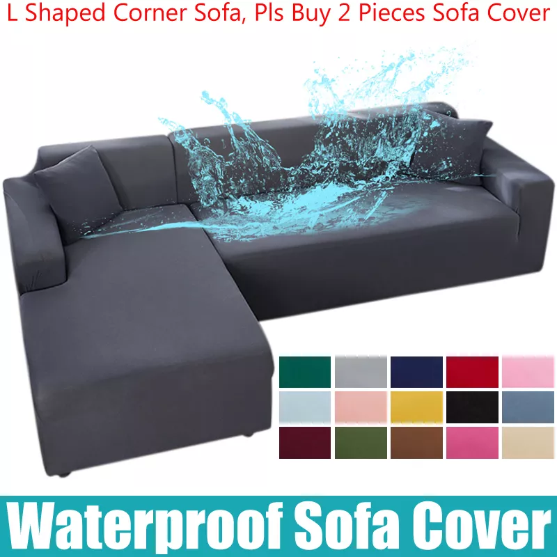 Waterproof Sofa Cover 1/2/3/4 Seater Sofa Cover for Living Room Elastic L Shaped Corner Sofa Cover