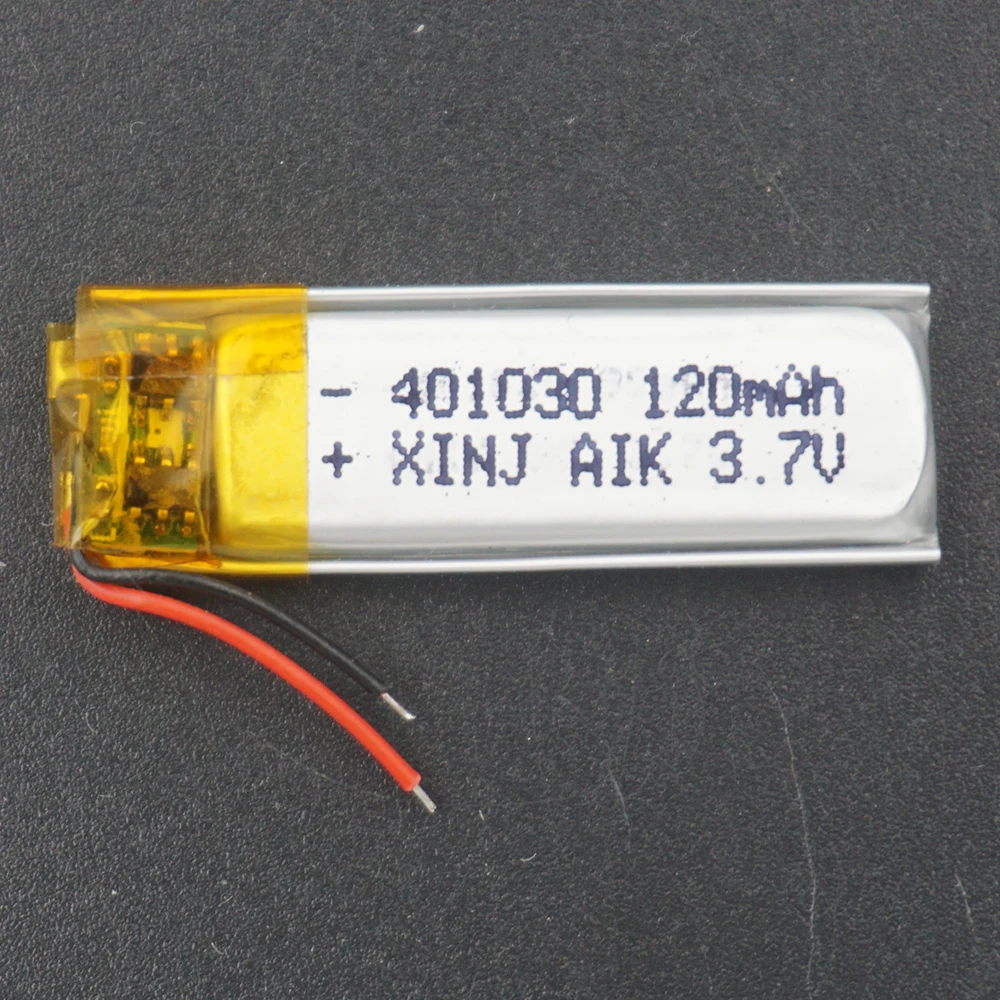 3.7V 120 mAh 401030 Polymer Li Lithium Lipo Battery For Headphones Bluetooth Earphone Speaker