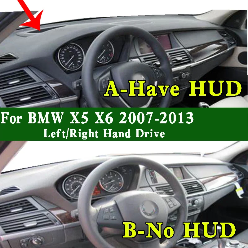 For BMW X5 X6 2007-2013 E70 E71 E72 Dashmat Dashboard Cover Instrument Panel Protective Pad Dash Mat