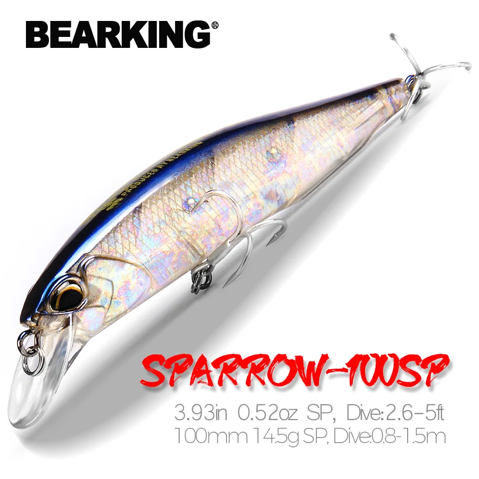 Bearking  10cm 15g  hot model fishing lures hard bait 14color for choose minnow quality professional