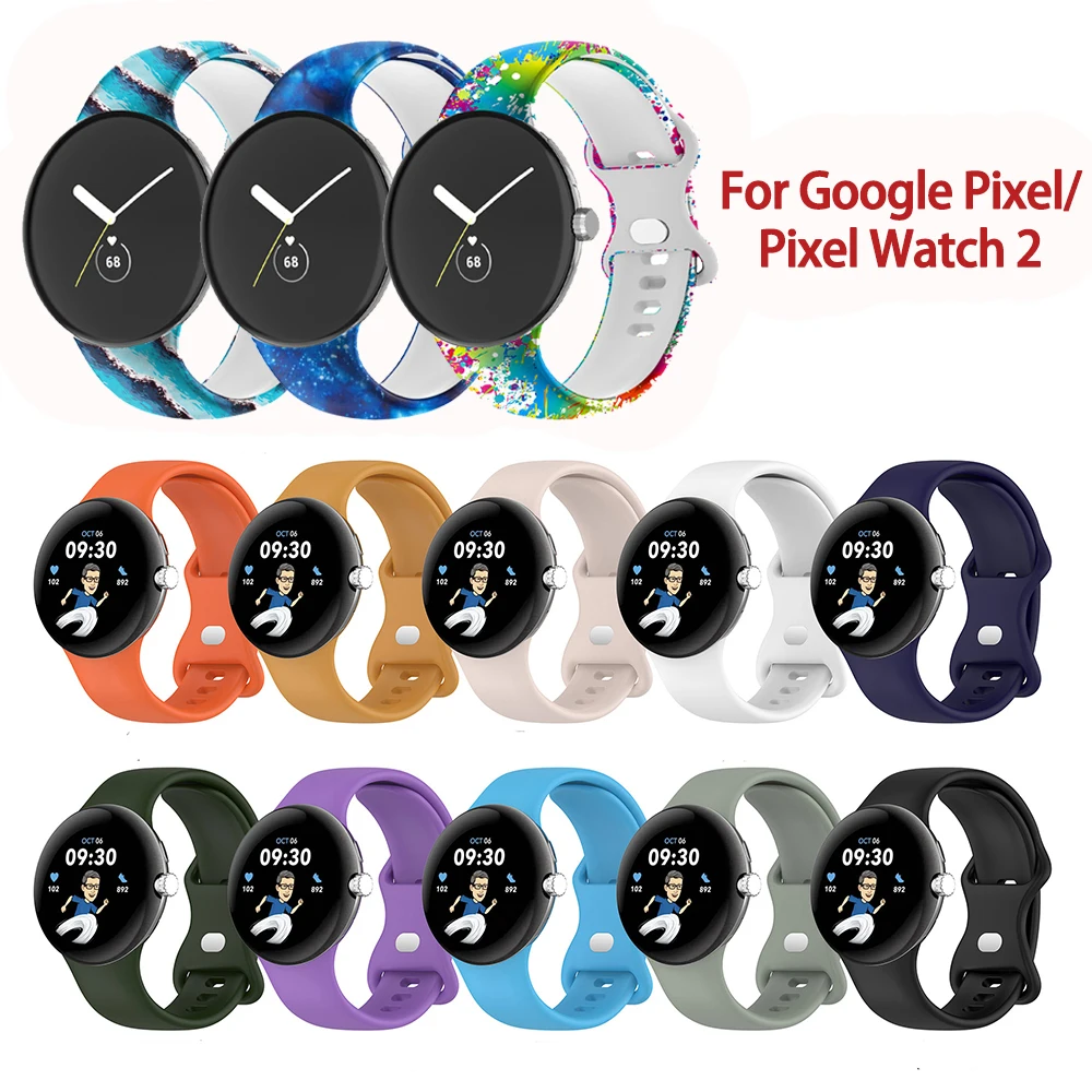 Silicone Strap For Google Pixel Watch Strap Replacement Smart Watch Sport Band For Google Pixel
