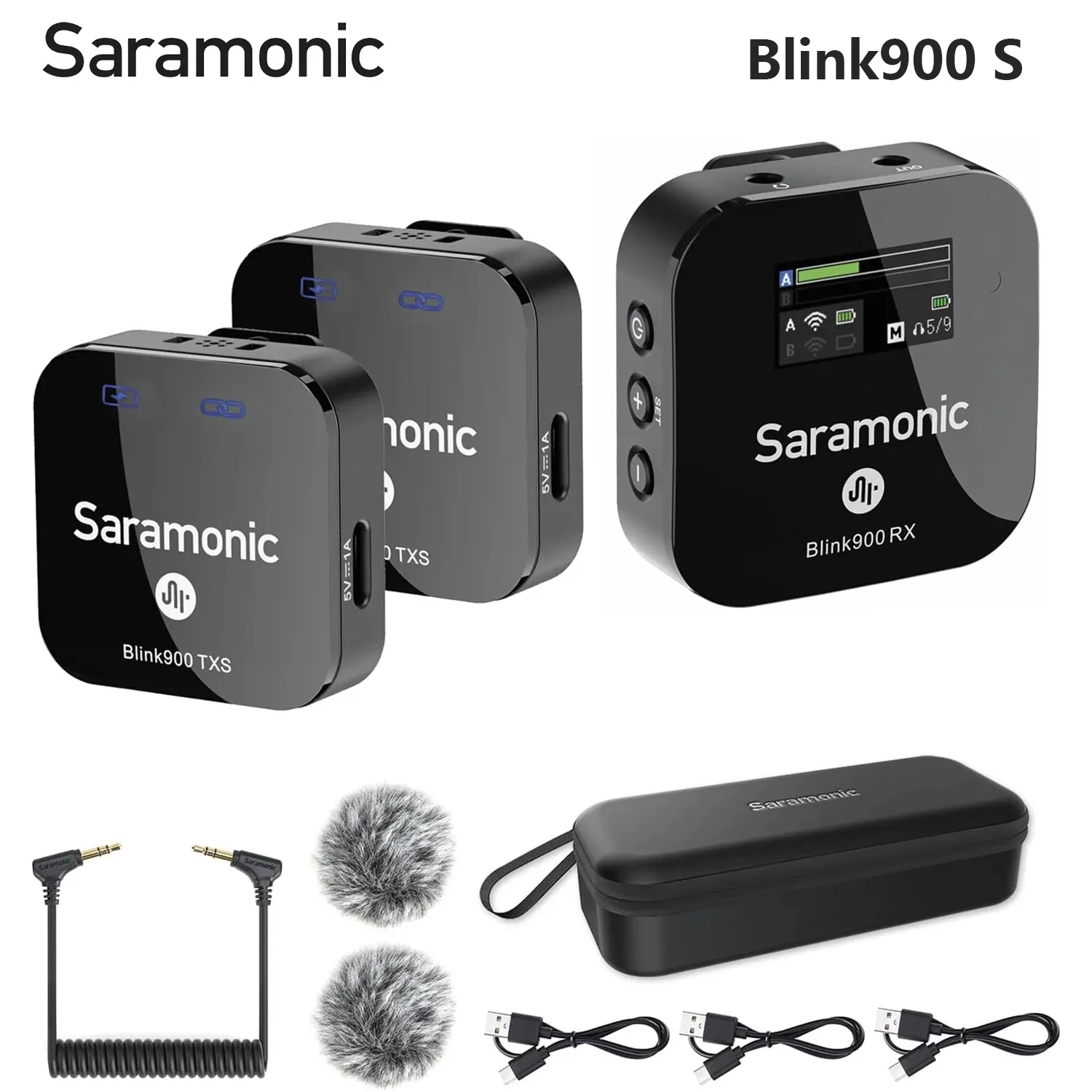 Saramonic Blink900 S Dual-Channel Condenser Wireless Lavalier Lapel Microphone for DSLR Camcorders