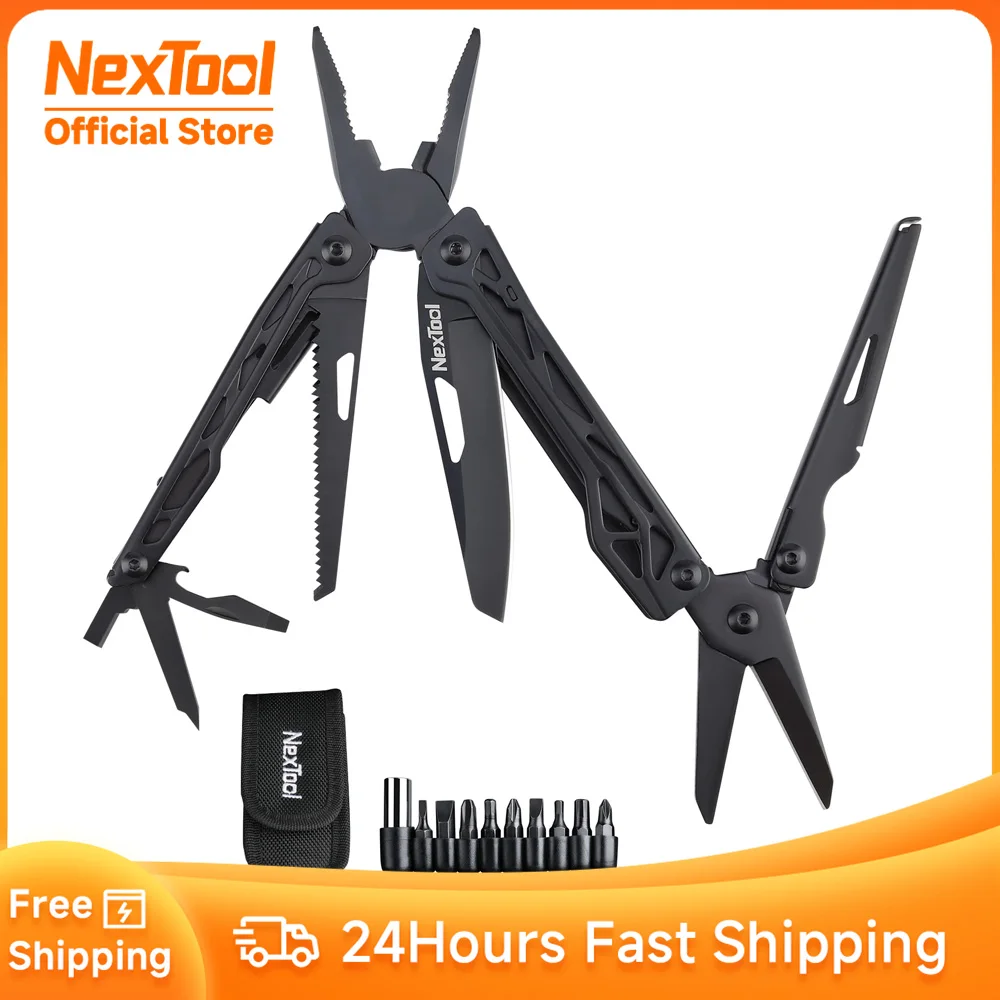 NexTool Multi-tool Wrench Knife Folding Hand Tools Kit 9 in 1 Pliers Screwdriver Wood Saw Mechanic